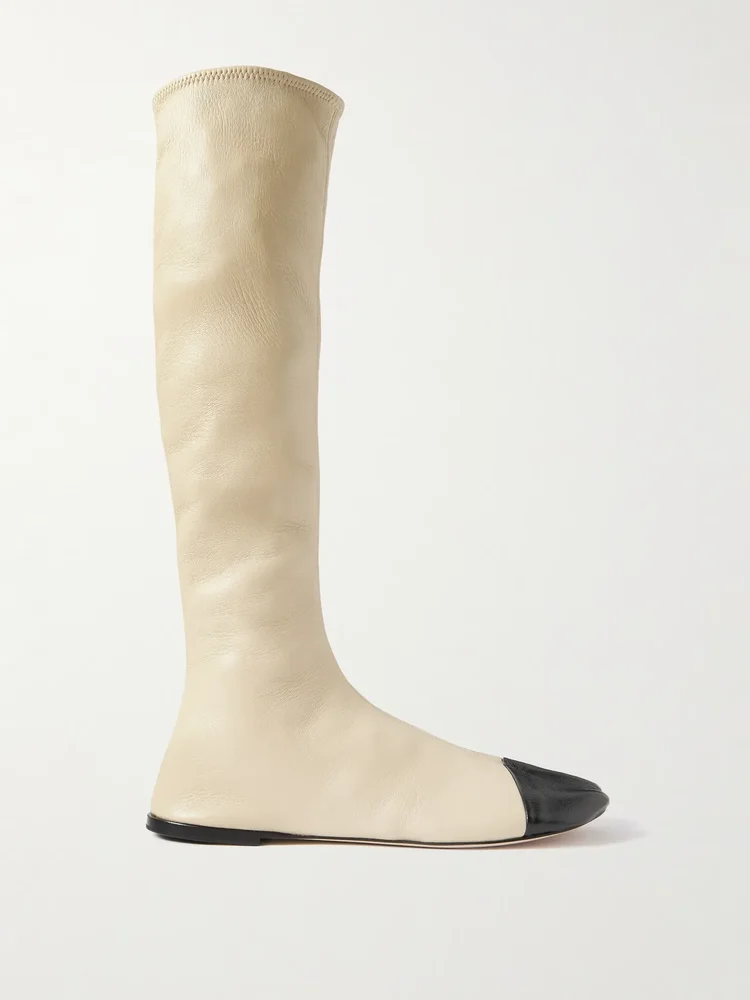 Tabi stretch-leather knee boots