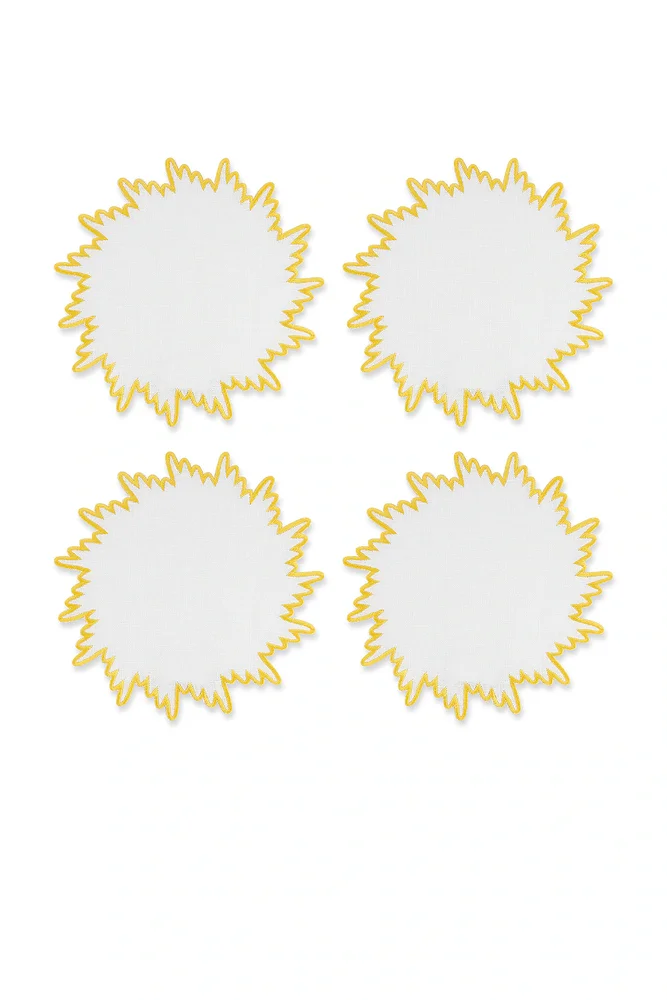 Gold Sunburst Cocktail Napkins