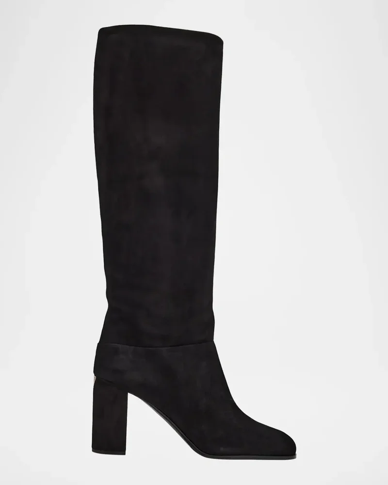 85mm Stivali Suede Knee-High Boots