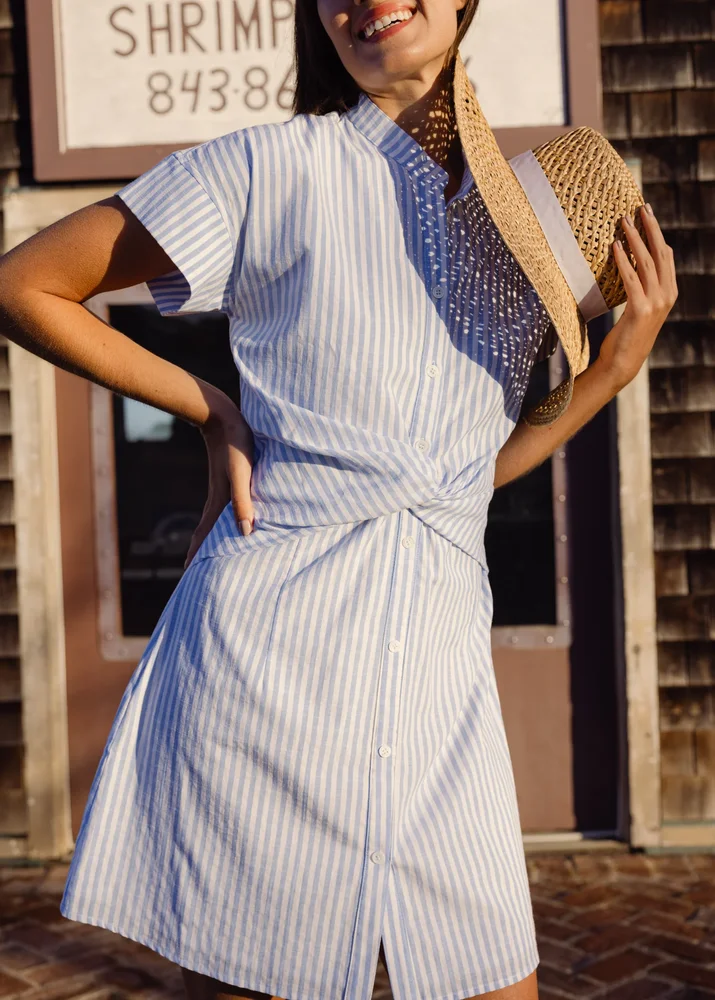 Duffieldlane Phoebe Dress in Seaside Stripe