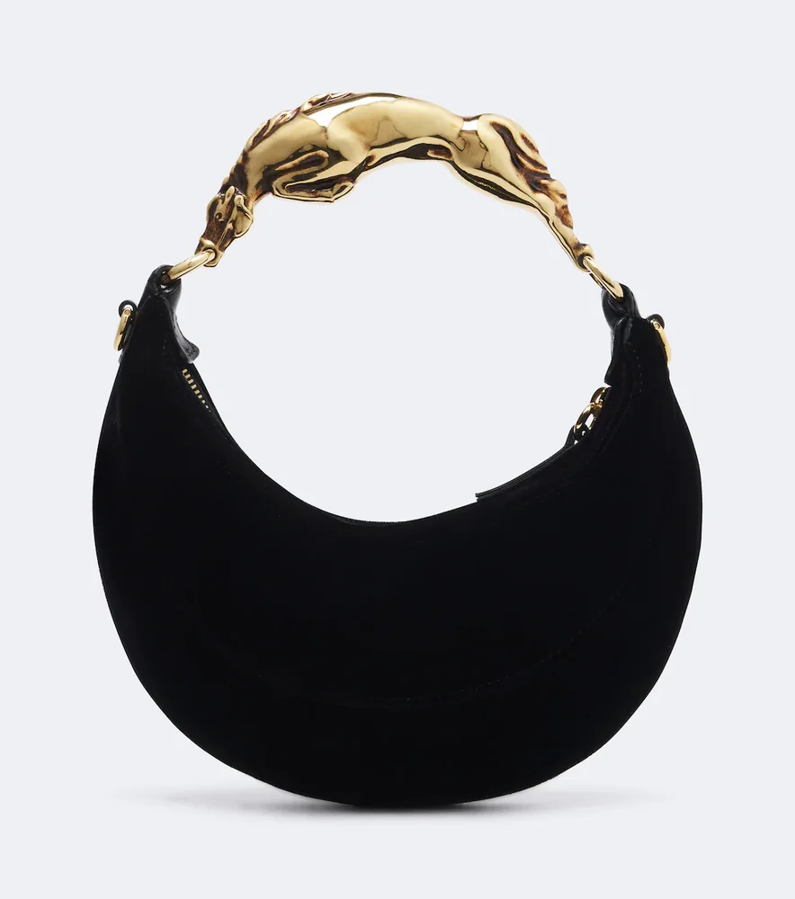 Chain Horse Small velvet shoulder bag