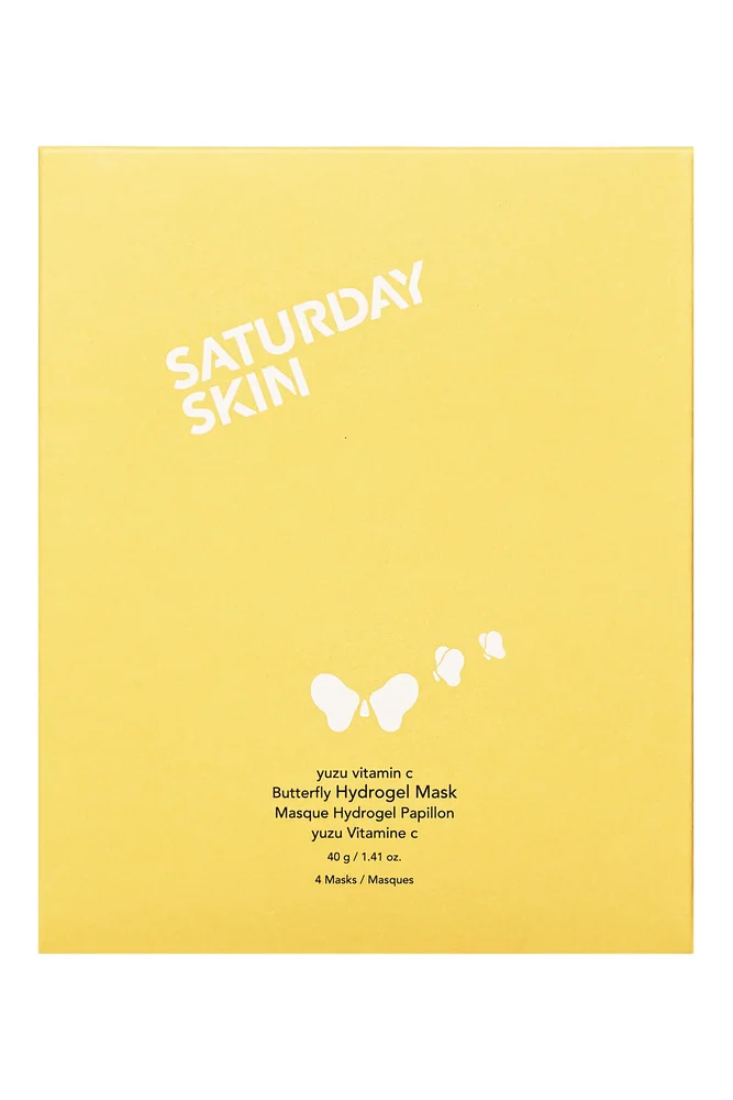 Set of 4 Yuzu Vitamin C Butterfly Hydrogel Mask