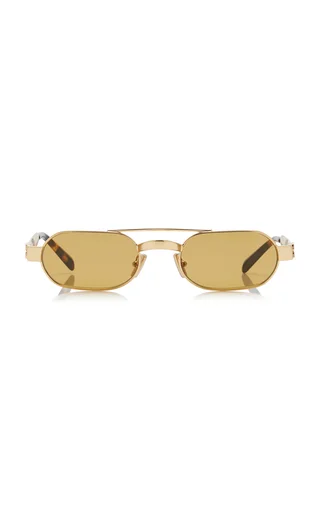 Aviator-Frame Metal Sunglasses