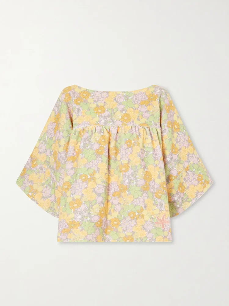 flower print cotton tunic