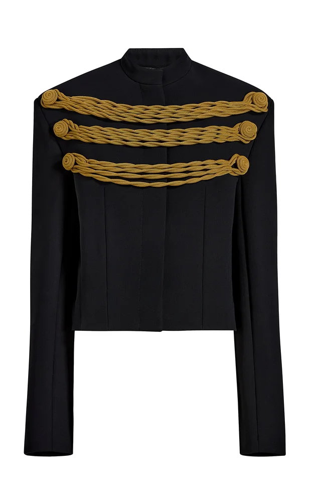 York Embroidered Crepe Jacket