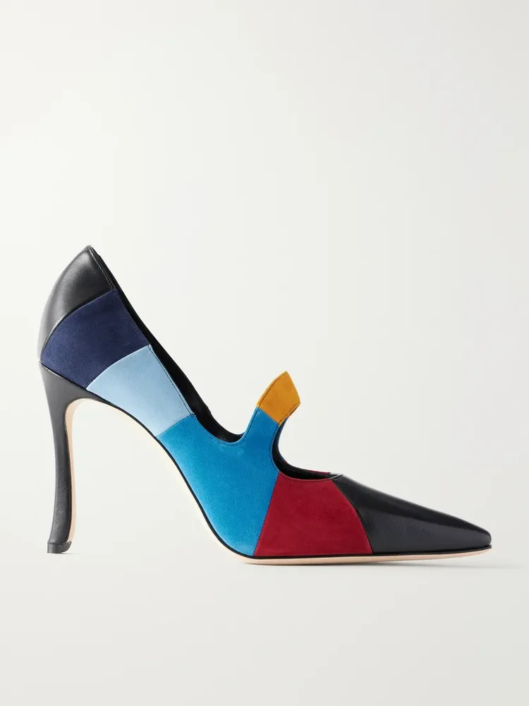 Difusa 105 suede and leather pumps