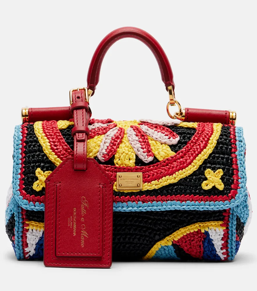 My Sicily Mini crochet top-handle bag