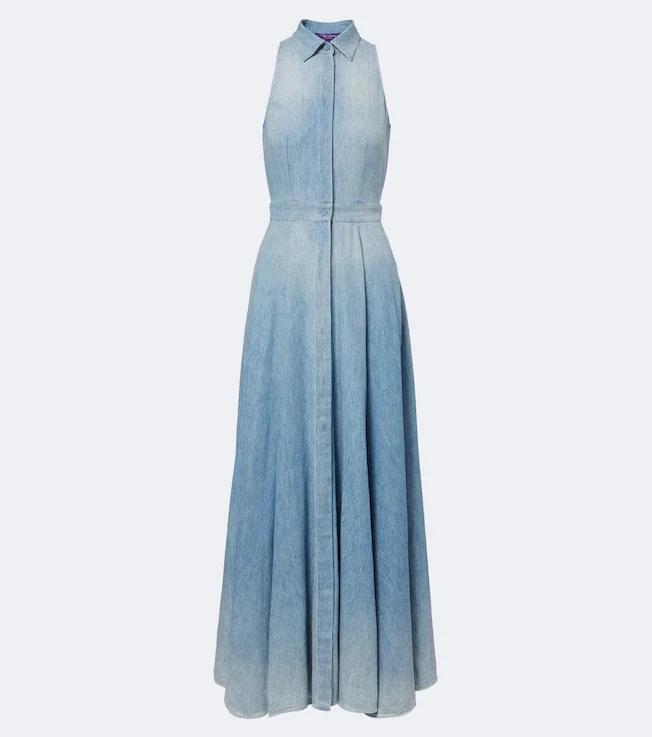 Peyten denim maxi dress