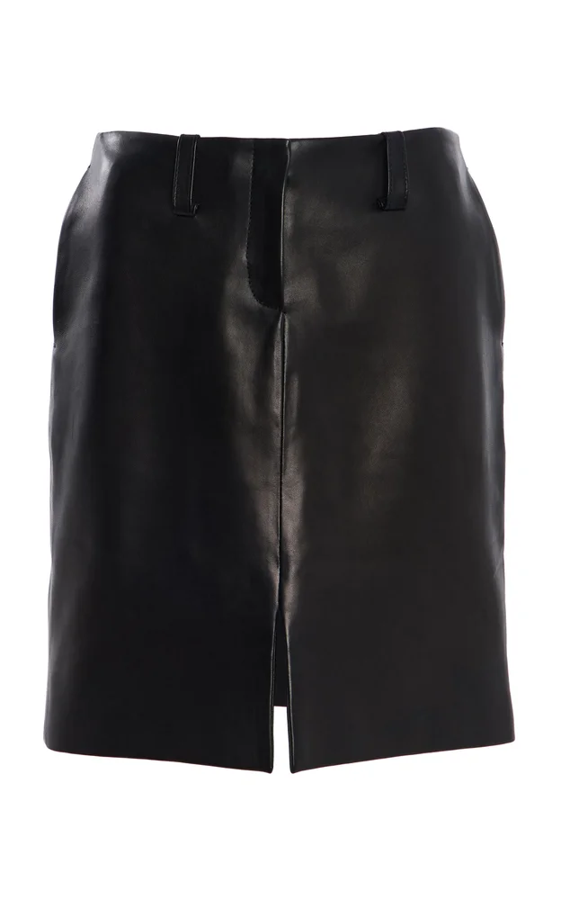 The Lex Pencil Leather Mini Skirt