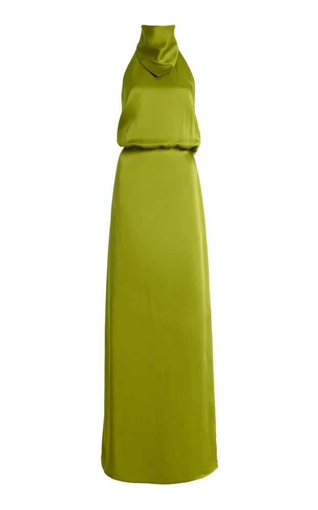Exclusive Hustka Satin Maxi Dress