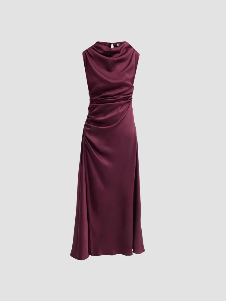Burke draped midi dress