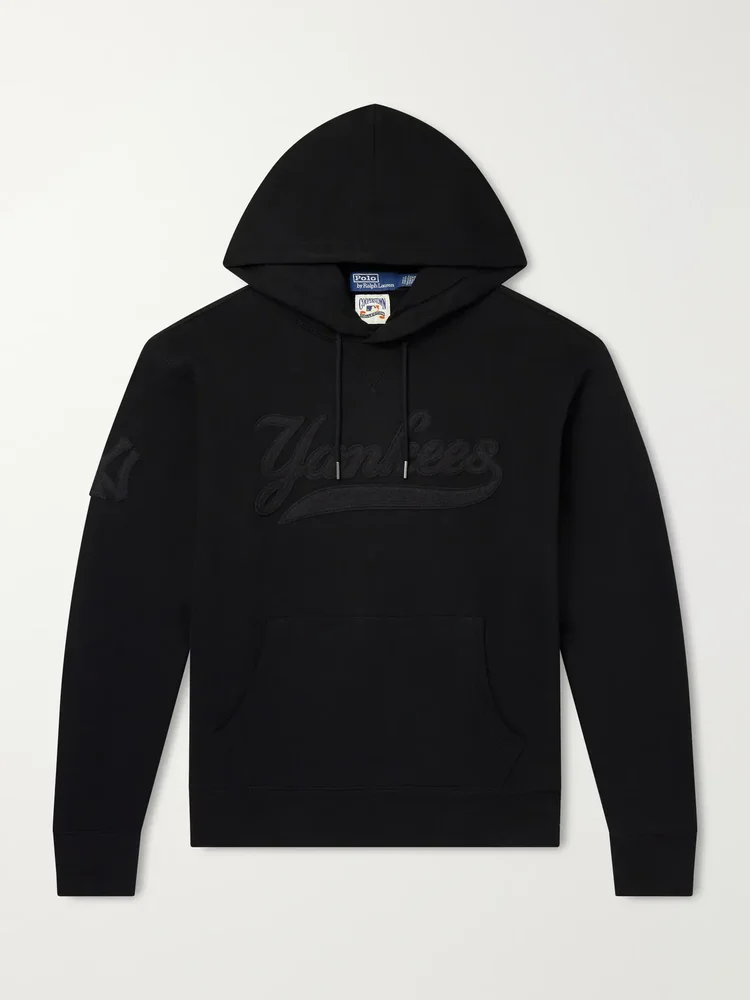 + MLB Appliquéd Cotton-Blend Jersey Hoodie