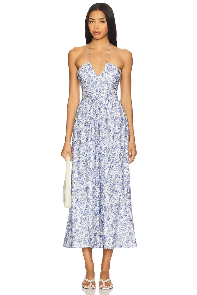 Evelyn Halter Midi Dress