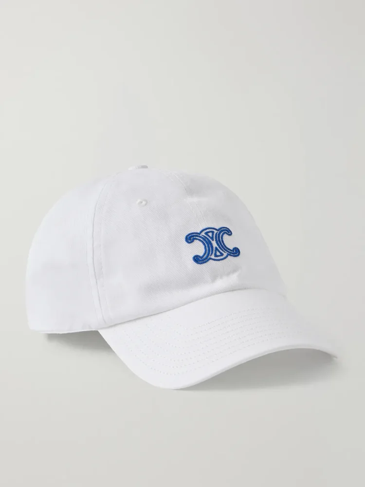 Triomphe-Embroidered Cotton-Twill Baseball Cap