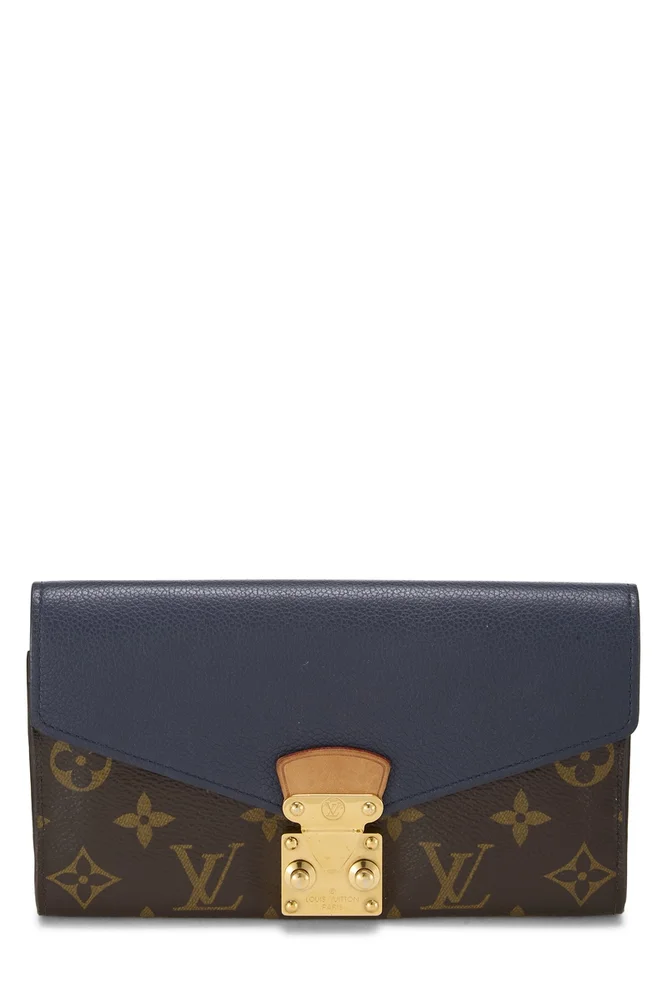 Navy Monogram Canvas Pallas Wallet