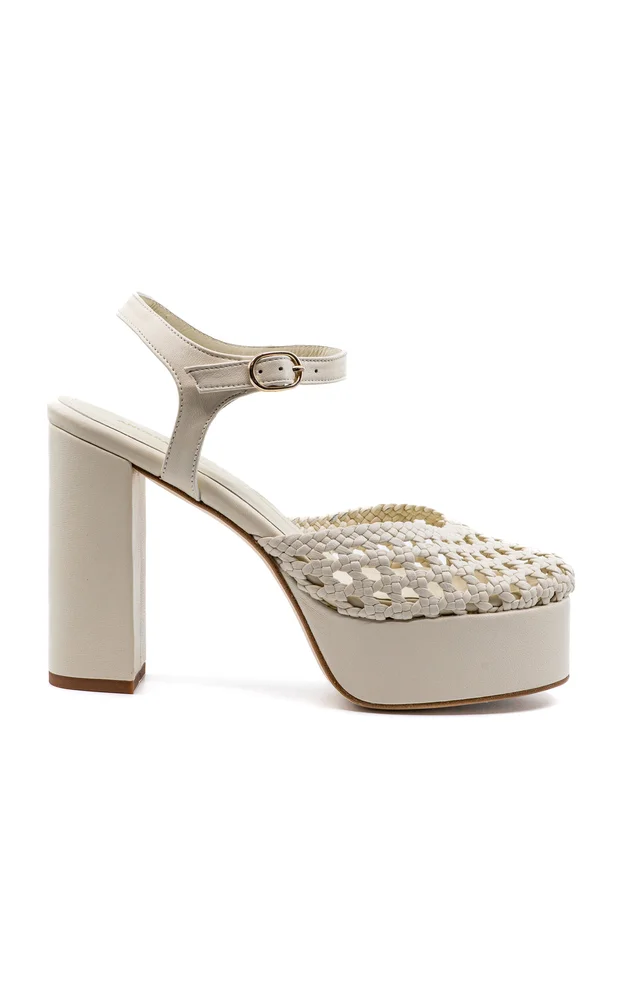 Beatriz Woven Leather Platform Sandals