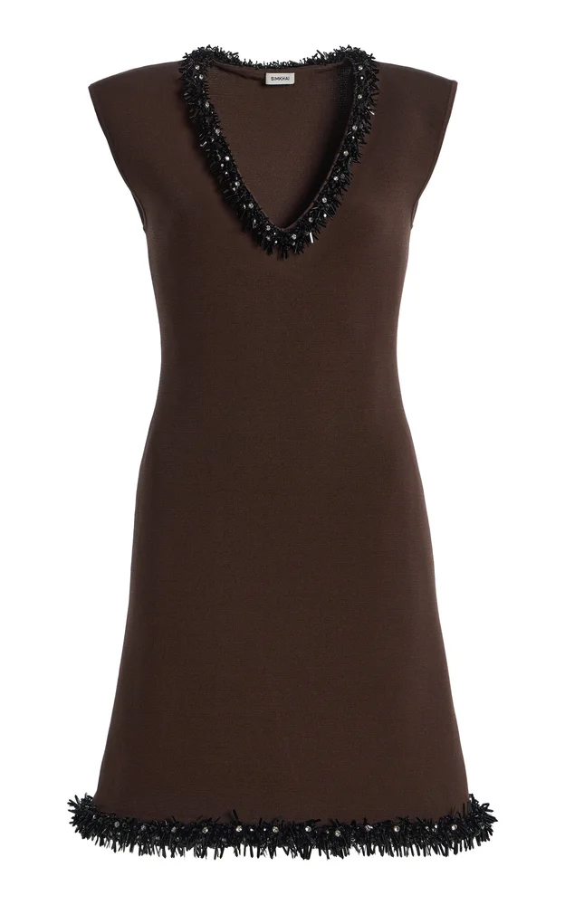Suki Embellished Jersey Mini Dress