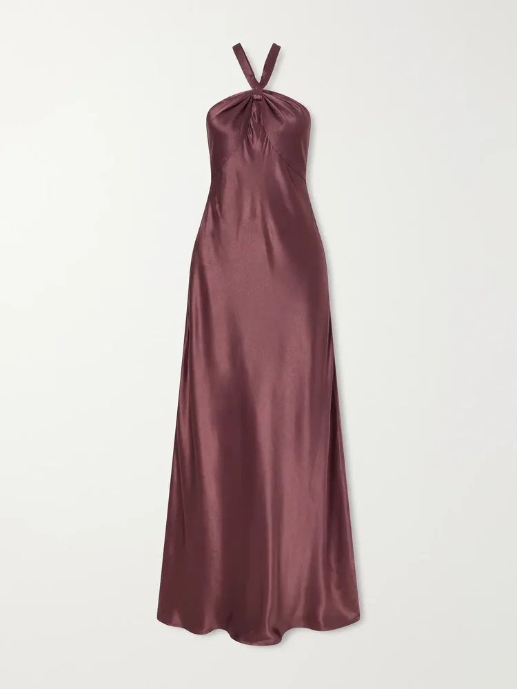 Losanna satin maxi dress