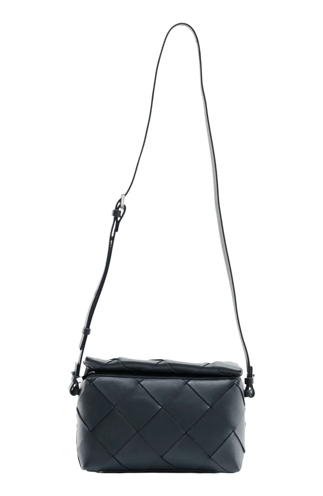 Maude Woven Leather Crossbody Bag