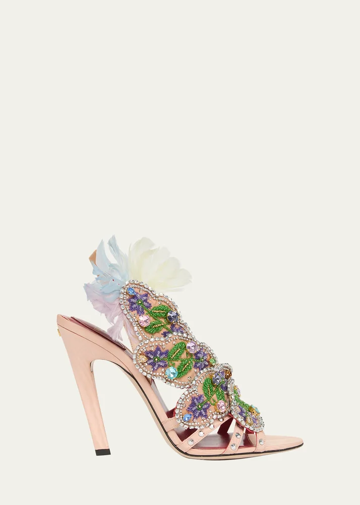 Dans Le Foyer Embellished Slingback Sandals