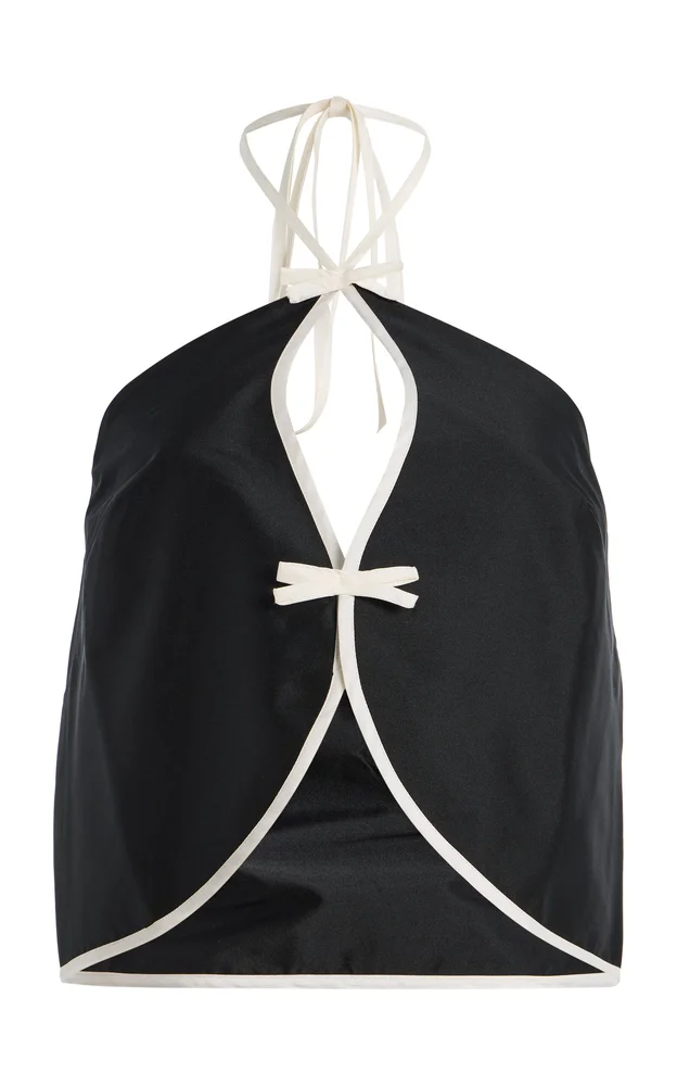 Exclusive Celeste Taffeta Halter Top