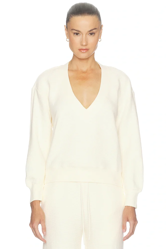 Waffle Knit Deep V