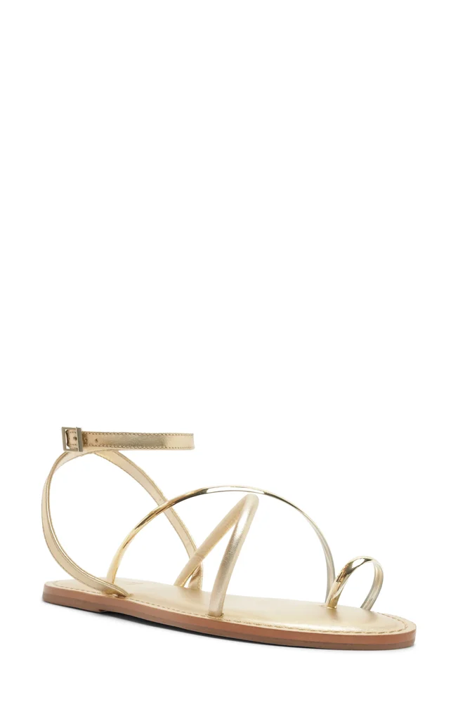 Valeria Toe Loop Ankle Strap Sandal