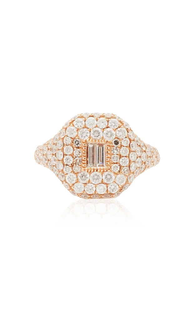 Essential 18K Rose Gold Diamond Pinky Ring