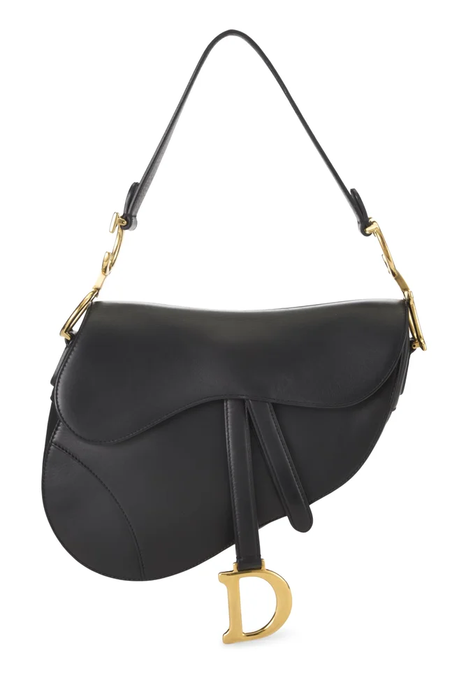 Black Calfskin Saddle Bag NM