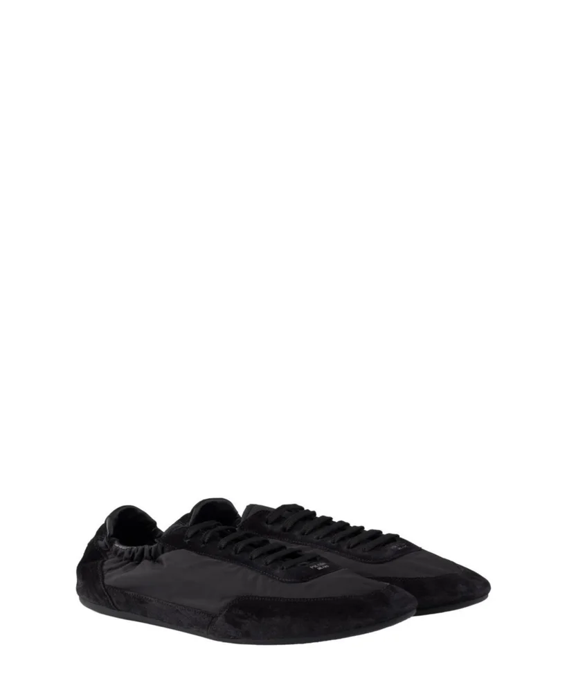 Collapse Re-Nylon And Suede Sneakers