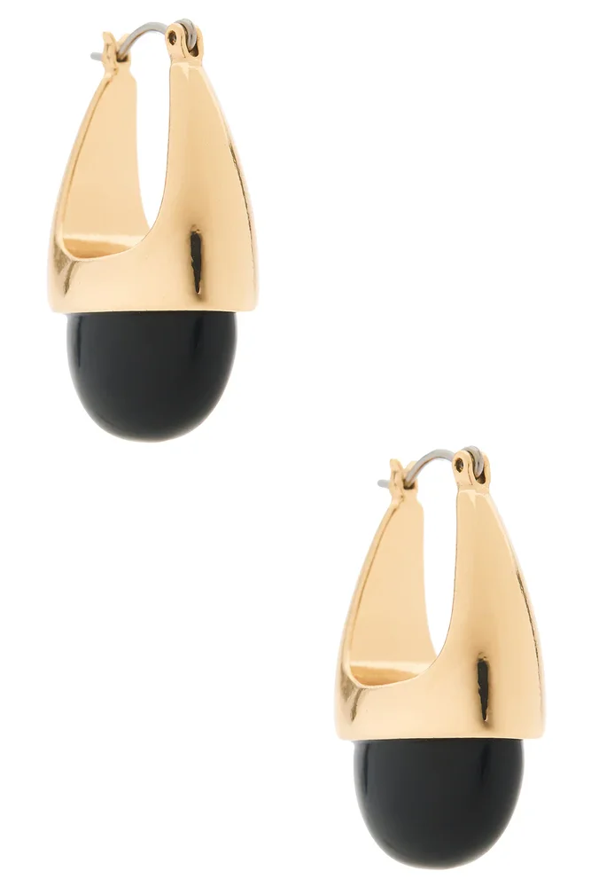 Mez Drop Hoop Earrings