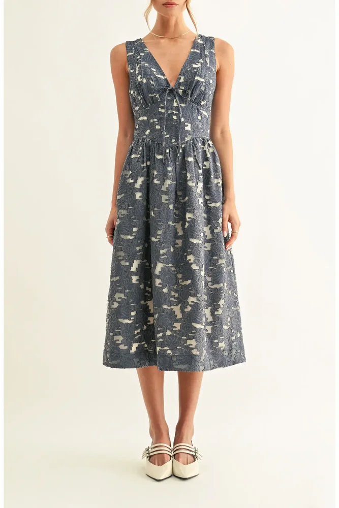 Areta Sleeveless Corset Midi Dress
