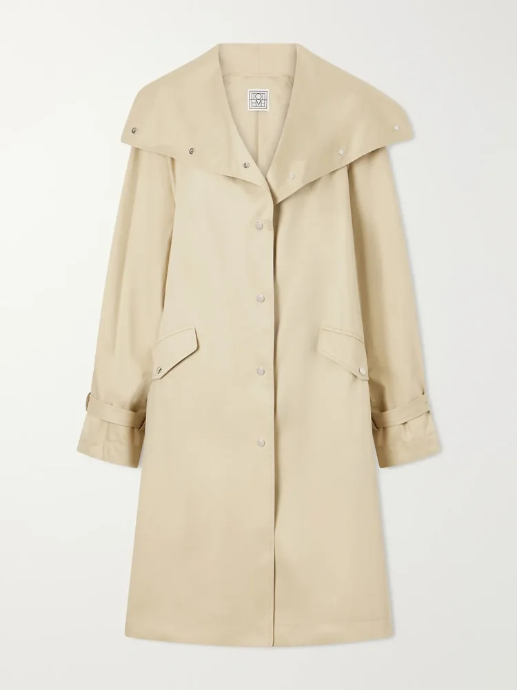 Oversized cotton trench coat
