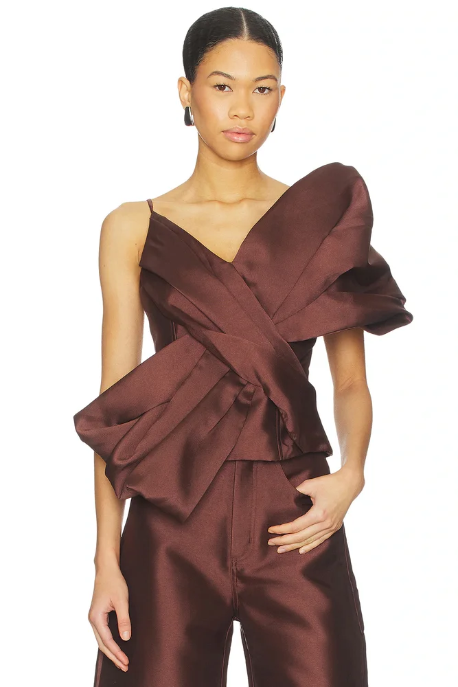 Heavy Satin Bow Top