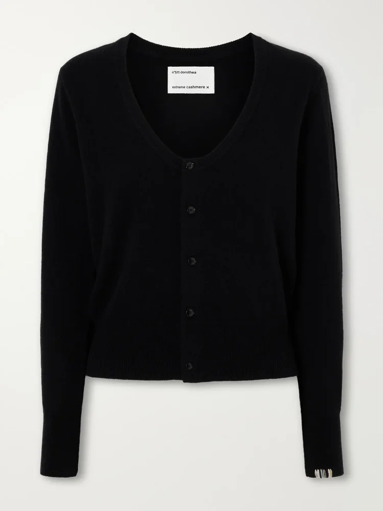 Dorothea cashmere-knitted cardigan