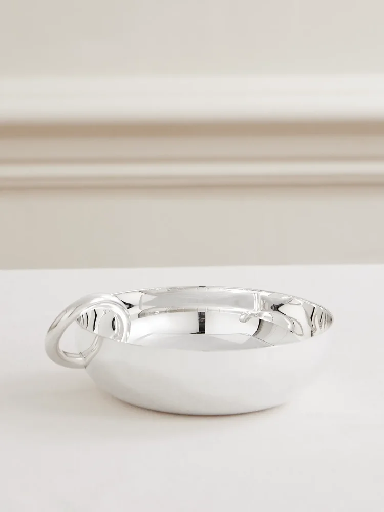 Vertigo medium silver-plated bowl