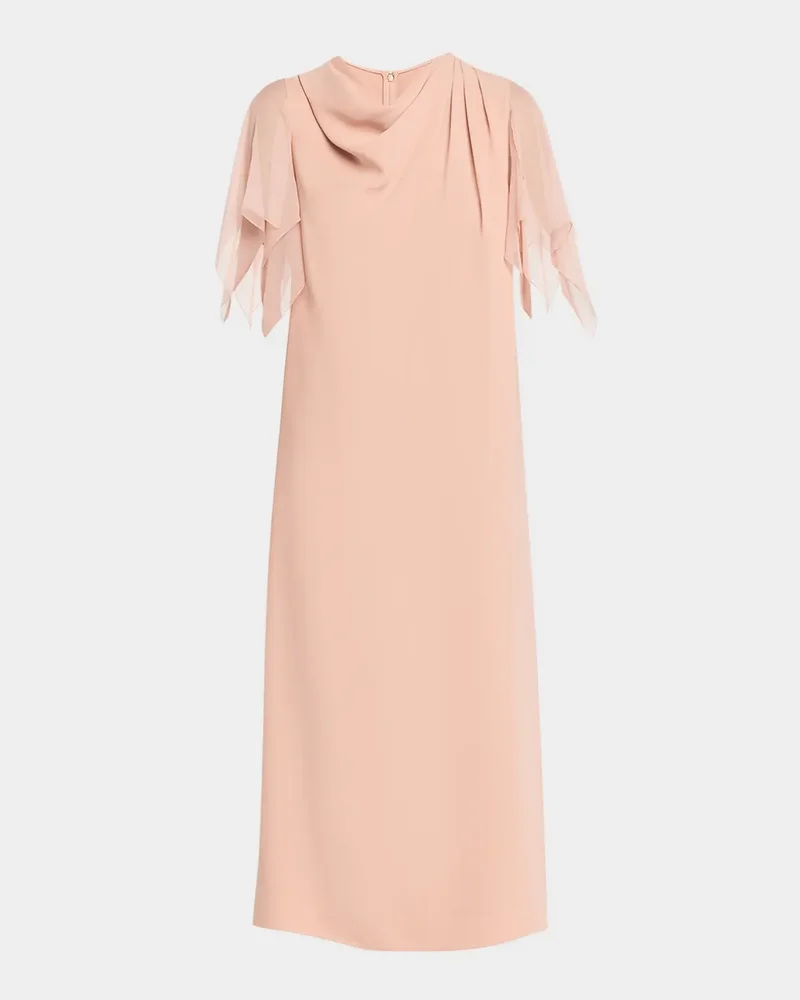 Campiona Draped Silk Dress