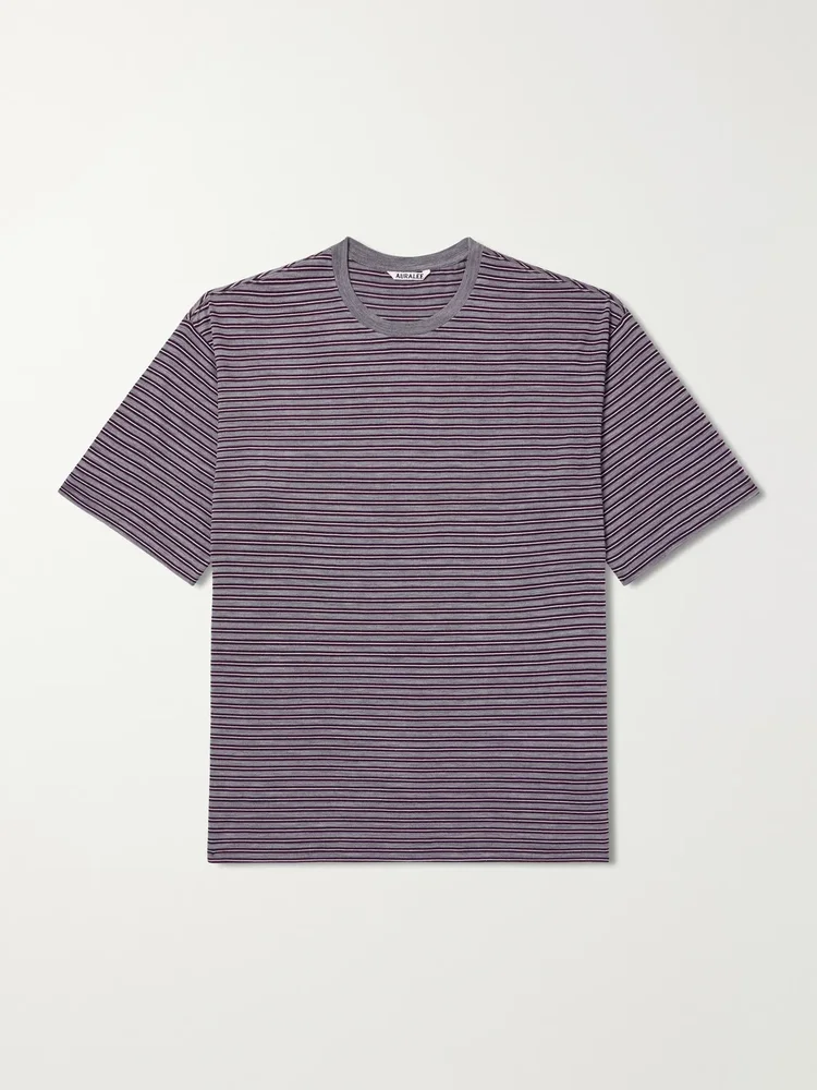 Striped Wool-Jersey T-Shirt