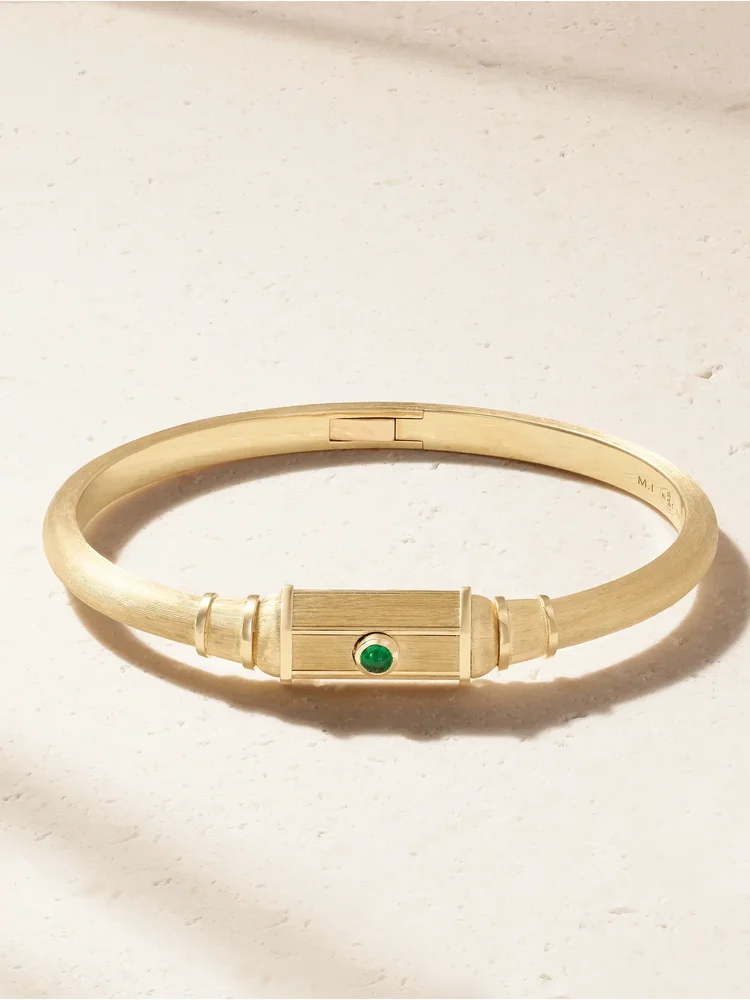 18-karat gold emerald bracelet