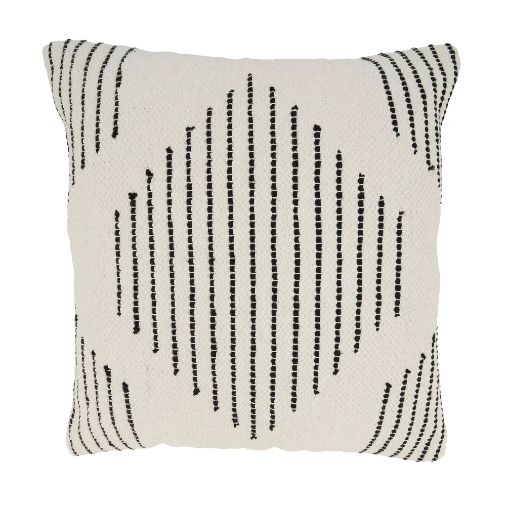Oversize Geometric Grace Diamond Woven Throw Pillow Cover 20"x20"