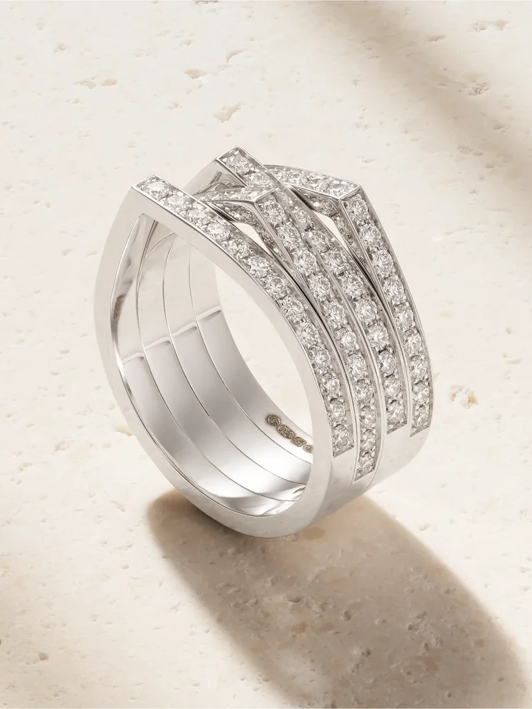 Antifer 18-karat white gold diamond ring