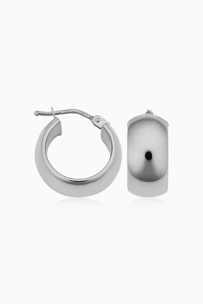 14K Gold High Society Hoops Earrings