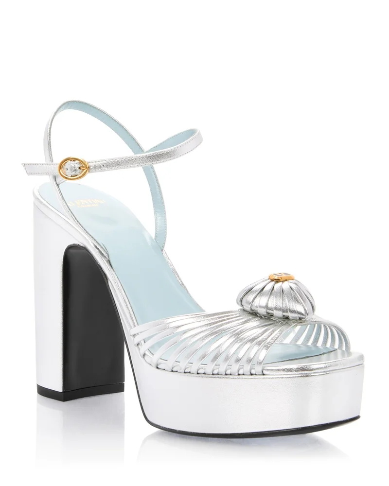 Strappy Metallic Platform Sandals