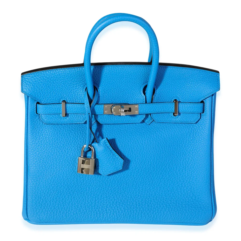 Togo Birkin 25 in Bleu Zanzibar
