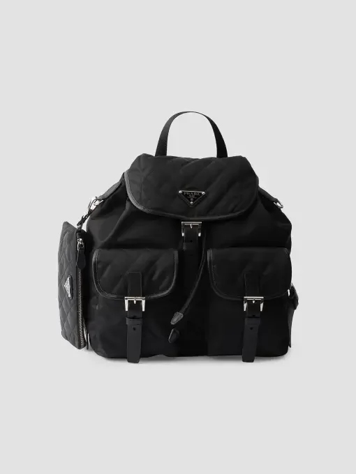 Medium Quilted Re-Nylon Backpack