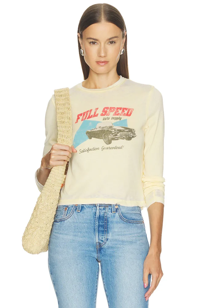 Full Speed Auto Supply Burnout Vintage Long Sleeve Top