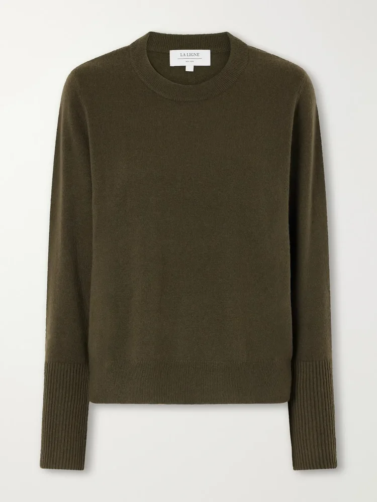 Solid Lean Lines cashmere sweater