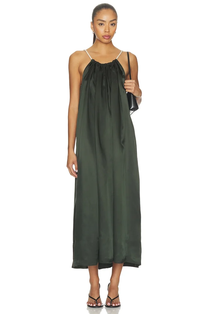 Como Tie-neck Maxi Dress
