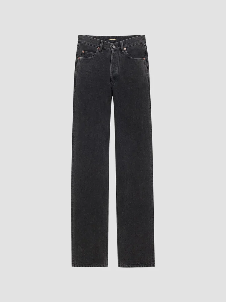 V-Waist Long Baggy Jeans