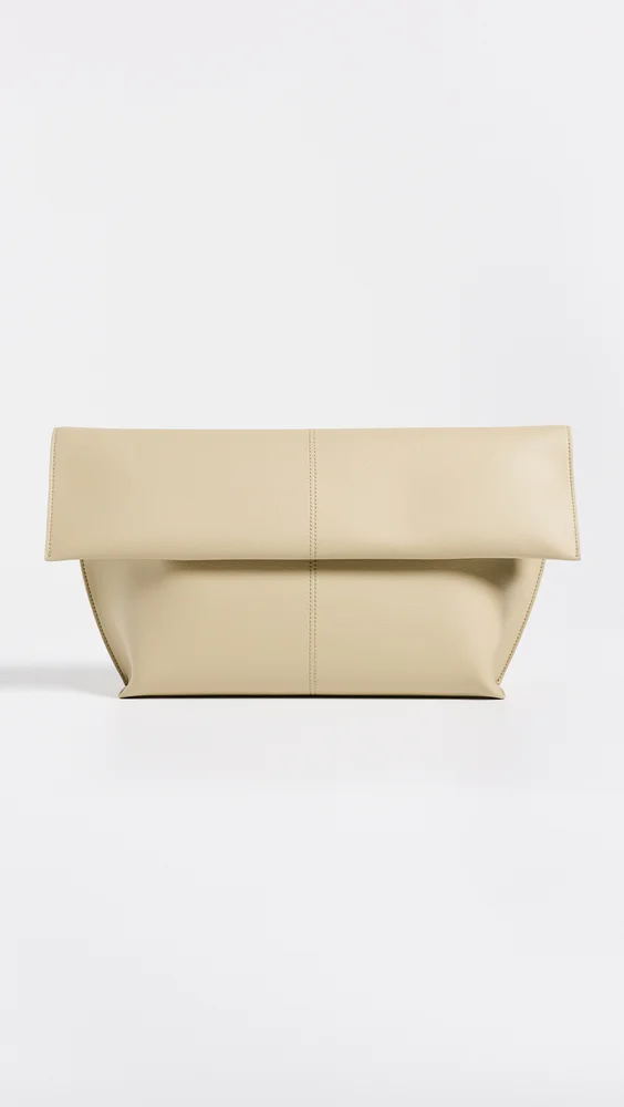 Seamed Sand Clutch Sand